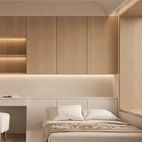 Armoire moderne de luxe à haute brillance, design pliable en contreplaqué avec porte en verre pour le rangement des vêtements dans les hôpitaux, les escaliers, comme meuble