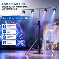 Trépied d'éclairage de scène réglable 1,7-4,3 m avec barre transversale ronde de 2 mètres et manivelle pour support de lumière