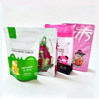 Papier d'emballage personnalisé thermoscellé zip-lock Sachets debout en mylar pour pâques aliments gommeux bonbon de barbe à papa