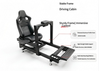 Simulateur de course et cockpit robuste en aluminium 4080, support de jeu de course réglable pour simulateur de voiture, support de jeu de course 4DOF
