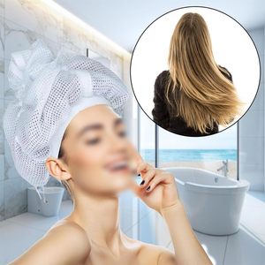 Bonnet en filet pour séchage et bouclage des cheveux, blanc, noir, rose, usage domestique, femme, 120D, 30-49g - Product Image 2