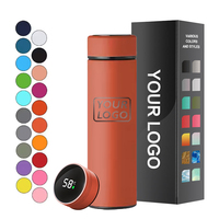 Gobelet isotherme intelligent personnalisé OEM en acier inoxydable 304 de 500 ml avec affichage numérique de la température, cadeaux d'affaires