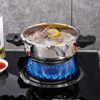 Nouvelle conception de batterie de cuisine qui fait gagner du temps, en acier inoxydable 304, compatible gaz et induction, avec deux poignées, autocuiseur