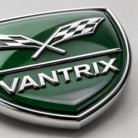 Emblème de voiture personnalisé vert Racing, insigne chromé drapeaux croisés, logo personnalisé en résine époxy bombée, autocollant de hayon automobile OEM