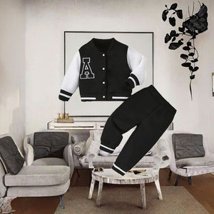 Trend Boutique Infant Chándal Jogger Sets para niños 6-24 meses Venta al por mayor Ropa de bebé niño con patrón de letras Ropa deportiva para niños - Product Image 2