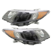 JOESHIER - Faros Delanteros Halógenos Negros Mini de la Mejor Calidad, Repuesto para Toyota Camry 2012-2014, Accesorios de Iluminación para Automóviles Estadounidenses
