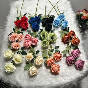 Rosas Artificiales Junheyuan, Rama Individual, Decoración para Bodas y Hogar, Arreglos Florales - Product Image 4