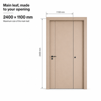 Portes intérieures de luxe en mélamine, fabrication directe d'usine, design sur mesure pour maison, villa, appartement, porte en bois sur mesure