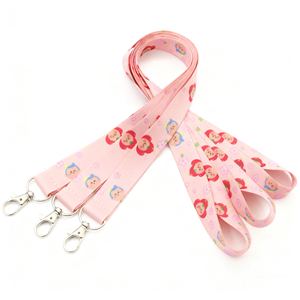 Stock Available High Quality <b>Polyester</b> Lightweight Sublimation Elastic <b>Lanyard</b> for Keychain ID Card Badge - Product Image 3