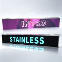 Écran d'affichage en acier inoxydable en forme de barre, couleur pleine, P1.8, pour intérieur, avec écran LED électronique sans cadre, vidéo RGB, sous-titres