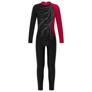 Ropa de baile para niños de 4 a 16 años, ropa de baile para niñas, Ropa de baile de escenario con diamantes de imitación, mono, ropa de gimnasia - Product Image 4