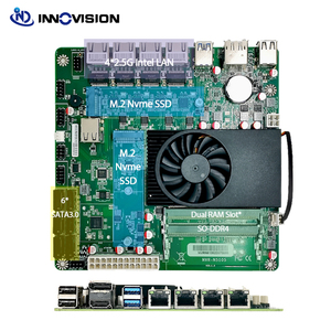 Gö<span class=keywords><strong>m</strong></span>ülü 11th 4 çekirdekli N5105 ITX anakart ile 6SATA çift M2 Nvme 4intel 225 LAN portları NVR NAS depolama sunucusu - Product Image 1