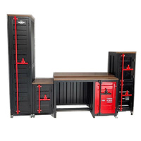 Bureau d'ordinateur modulaire en métal de style industriel moderne pour le bureau à domicile et une utilisation en coin