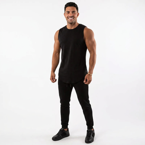 Débardeur pour homme de qualité supérieure, lavage à l'eau de Javel, col rond, spandex, respirant, grande taille, débardeurs de sport pour homme - Product Image 1