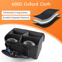Sac de transport portable 4-en-1 pour projecteurs LED Par 600D noirs avec doublure 210D pour scène, DJ et discothèque