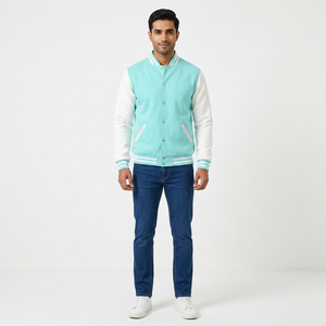 Excellent Custom Quality Embroidery Printing <b>Men's</b> <b>Baseball</b> <b>Jackets</b> Cotton Sport Varsity <b>Jackets</b> <b>Baseball</b> Uniform - Product Image 1
