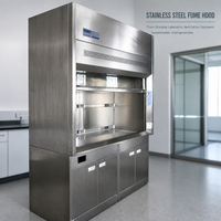 Hotte à fumées chimiques SCEELAB en acier inoxydable, design contemporain, mobilier de laboratoire, à poser au sol, pour hôpitaux, écoles et usage commercial