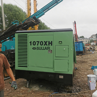 Compresseur d'air à vis diesel stationnaire haute pression Sullair 1070, modèle 2013, 1070 CFM, 24 bars, moteur CAT, pour puits d'eau