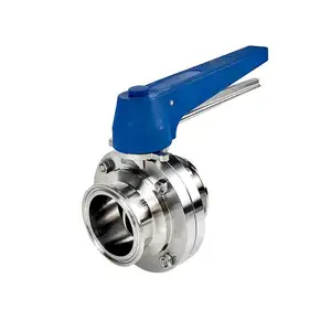 Tri-clamp Sanitary Stainless Steel Butterfly Valve 1/2'' 1'' Inch Manual Quick Release Butterfly Valve