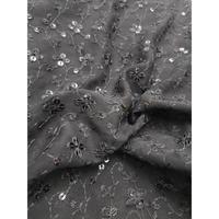 Tissu en dentelle Georgette Schiffli de créateur, broderie florale, voile élégant pour vêtements ethniques et occidentaux – Offre Spéciale