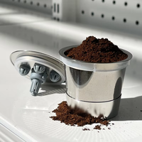 Capsule de café réutilisable et lavable, filtre en silicone à deux pièces, panier à mailles fines, écologique, rechargeable