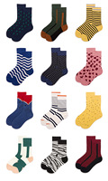 Chaussettes amusantes unisexes de longueur ras du cou en jacquard coloré personnalisées de conception professionnelle YL