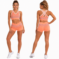 Ensemble soutien-gorge et short de cheerleading Ombre à strass, personnalisable 8 couleurs d'équipe, haut dos nageur col en V et short anti-transparence, tenue d'entraînement pour équipe