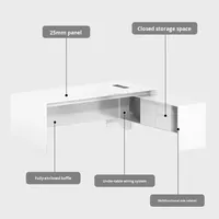 Scrivania Direzionale in Legno di Alta Qualità con Sedia, Design Moderno, Ampia Postazione di Lavoro per Direttore Generale