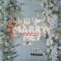 Enseigne néon personnalisée « Veux-tu m'épouser ? » pour décoration murale, lumières LED néon pour demande en mariage, accessoires de toile de fond pour cérémonie de mariage