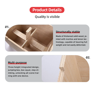 Caja Pliométrica de Madera 3 en 1, Caja de Salto Ajustable de 20/24/30 Pulgadas para Entrenamiento <span class=keywords><strong>Crossfit</strong></span>, Caja Pliométrica para Gimnasio en <span class=keywords><strong>Casa</strong></span> - Product Image 4