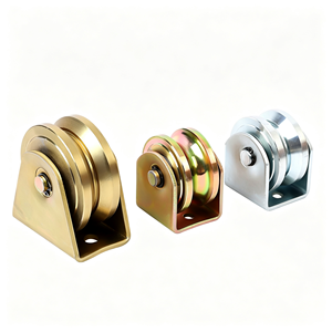 Roulettes pour portail coulissant (lot de 2) – Roue à gorge en V avec support de montage, robustes, double roulement, galvanisées, certifiées CE, OEM disponible - Product Image 6