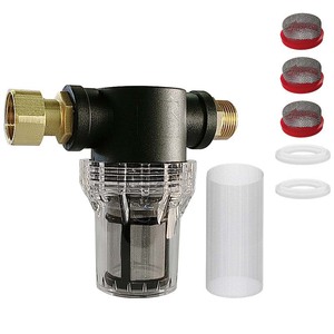 Water Pre Filter 3/4 In Metal Mesh Outdoor Easy Cleaning 20 Micron Filtration Accuracy <b>Engineering</b> <b>Plastics</b> - Product Image 1