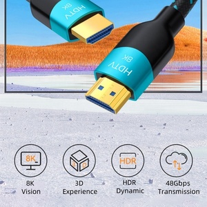 Câble Audio-Vidéo Numérique ANNXIN en Gros, Ultime, Tressé, Plaqué Or, 48 Gbit/s, 8K UHD, <span class=keywords><strong>pour</strong></span> TV 4K 120Hz, Moniteur, Projecteur, Gaming - Product Image 2