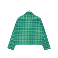 Vente en gros de chemises à carreaux rouges en laine polaire de haute qualité avec poche à bouton-pression pour hommes veste d'hiver de créateur chemises pour hommes