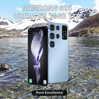 S25 Ultra 5G Smartphone Origineel 16GB RAM 1TB ROM Deca Core 6800mAh NFC Ontgrendeld 108MP Achtercamera HD Lage Prijs