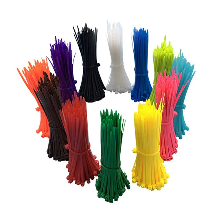 Cable de nailon colorido de alta calidad, 3x100mm, plástico, se puede personalizar con cremallera