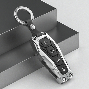 Nouvelle arrivée noir alliage d'argent silicone clé de voiture housse coque télécommande clé protecteur pour BYD HAN phare BYD HAN Premium - Product Image 5