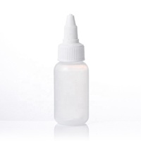 Petit flacon de teinture à l'huile pour cheveux doux en plastique PE 1oz 2oz bouteille à presser carrée sérigraphie bouteilles de shampoing personnalisées en gros