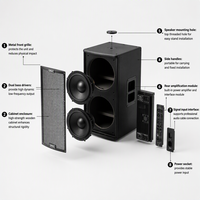 Haut-parleur PA professionnel directement de l'usine avec une sortie stable, idéal pour les concerts, les églises et les événements en direct.