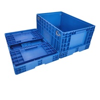 Caisses de rangement pliables en plastique PP recyclable avec poignée pratique, personnalisables, capacité de 40 kg, volume de 54 L, marque WLL, épaisseur de 3 mm