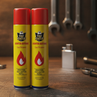 Cartouche de gaz butane à faible volatilité 250 ml pour allume-cigare, combustible pour torche de camping en extérieur, distribution en gros