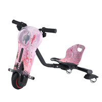 Triciclo Eléctrico con Certificación CE, Scooter con Batería de Litio de 5 Pulgadas, Electrónico Inteligente, Motor sin Escobillas de 150W, Potente Triciclo de Derrape de Tres Ruedas