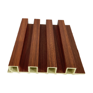 Panneau mural en PVC en fibre de <span class=keywords><strong>bambou</strong></span> WPC <span class=keywords><strong>noir</strong></span> classique Décoration intérieure cannelée en grain de bois Panneaux à revêtement individuel - Product Image 3