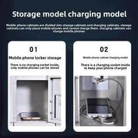 Casiers à téléphones portables personnalisables avec portes en verre verrouillables et capacité de charge, adaptés aux écoles, hôtels et centres commerciaux