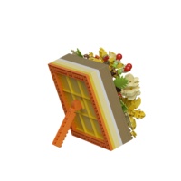 Ensemble de blocs de construction Hot Flower 536 pièces en plastique ABS, assemblage DIY avec couvercle anti-poussière, décoration d'intérieur, cadeau pour les enfants de 7 ans et plus