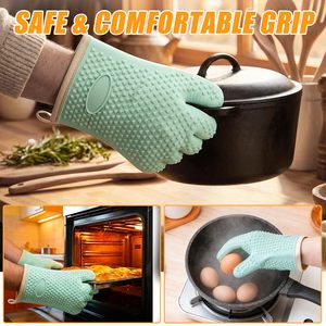 Non-Slip <b>Silicone</b> Oven Mitts with Soft Cotton Lining - Product Image 4