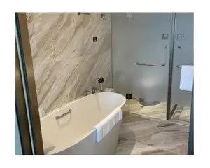 Прямая поставка с фабрики натуральный камень белый мрамор полированный Ajax белая мраморная плита для дизайна ванной комнаты