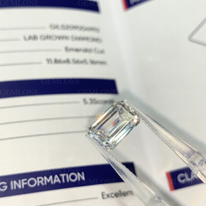 Diamantes de corte esmeralda cultivados en laboratorio al por mayor-5x7mm a 8x10mm Baguette CVD piedras sueltas para la fabricación de joyas - Product Image 4