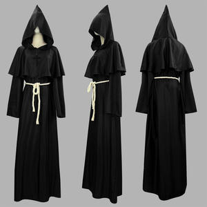 Disfraz Medieval Premium <span class=keywords><strong>de</strong></span> Halloween para Cosplay, Túnica <span class=keywords><strong>de</strong></span> Monje, Fraile, Mago, Sacerdote, Vestido para Representaciones Escénicas - Product Image 3