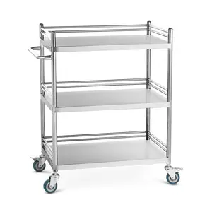 2023 High quality Stainless Steel Cheep Best selling Assembled Medicine Cart Hospital Furniture Supplies